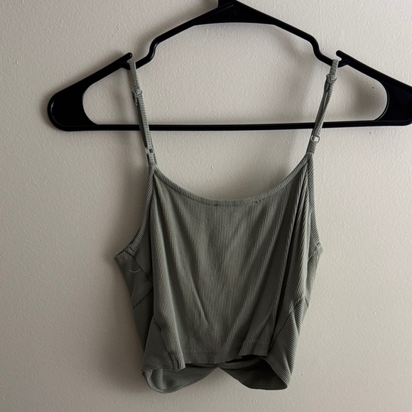 Olive Green Women's Crop Top - Picture 3 of 3